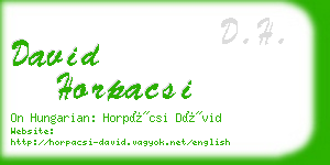david horpacsi business card